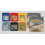 Pokémon Game Boy Collection. This lot contains six Pokémon games released on the Nintendo Game Boy