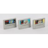 Super Nintendo SNES Mario Games Collection. This lot contains three loose cartridges,