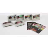 Super Nintendo SNES Sports Games Collection. This lot contains six loose cartridge sports titles