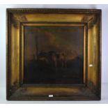 Nineteenth-century British School, bull in a landscape, oil on canvas, 57 x 57cm,
