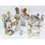 Lladro, fourteen figures to include Mares del Sur, Island Beauty with box, Travetura, It was not me,