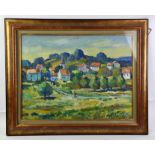 André Julien Prina (1886-1941), La rentre au village, oil on canvas, signed, 48cm x 63cm framed and
