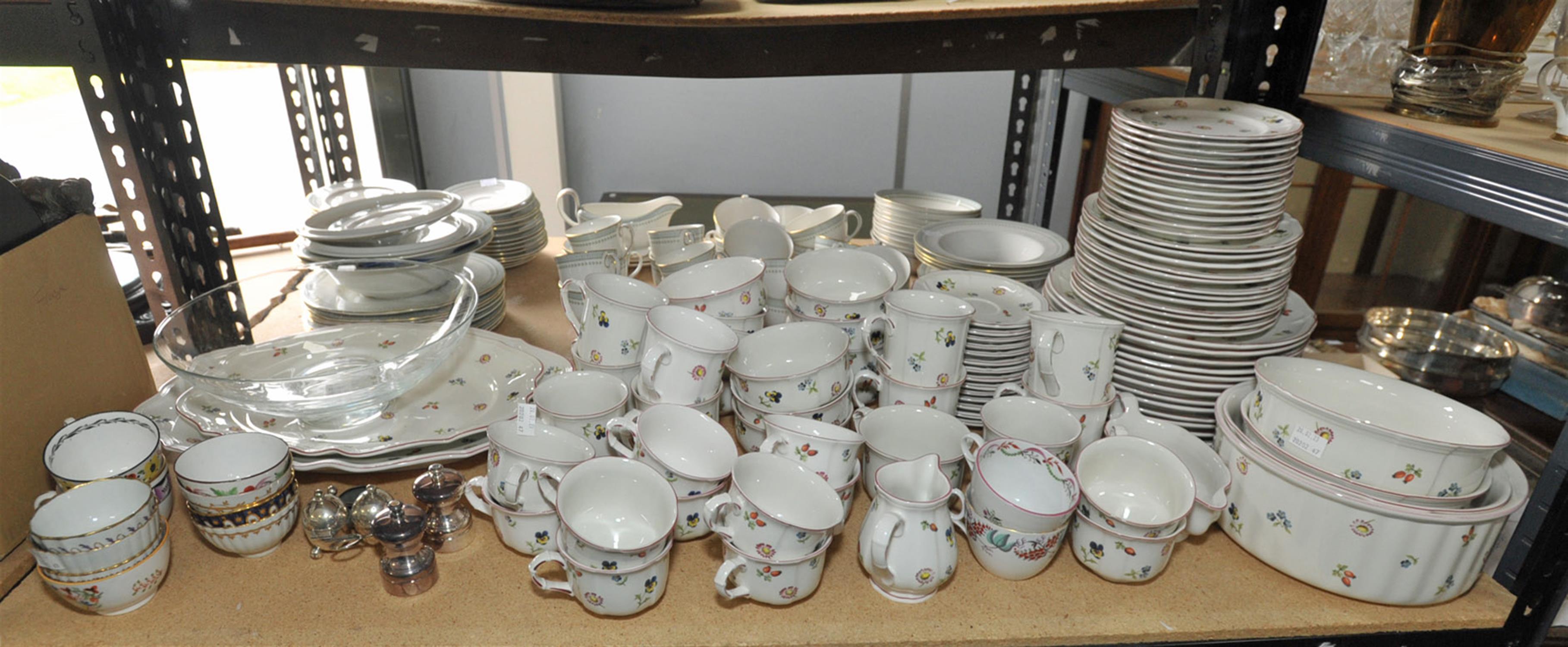 A Villeroy and boch part dinner service consisting of Dinner plates, side plates tea and coffee