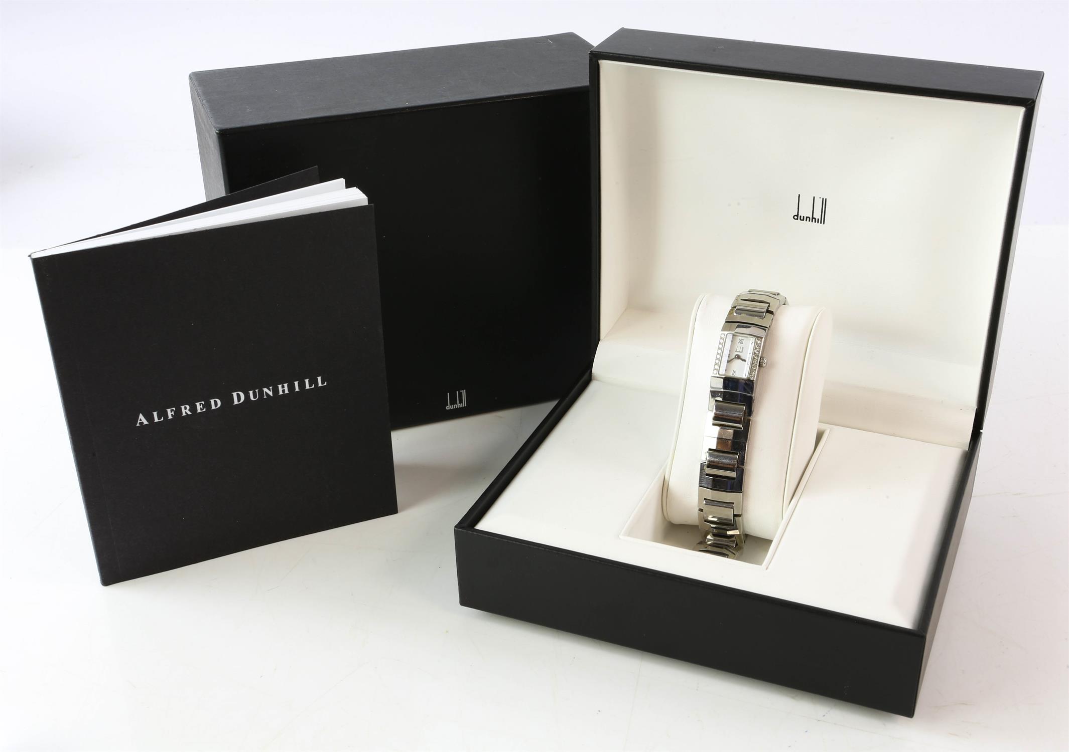 Dunhill A Ladies diamond set dress watch, reference 8016 with signed dial with Roman numerals and - Image 4 of 4