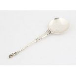 Early 18th century apostle spoon the stem marked W W, the back of the bowl engraved 17 January 1716,