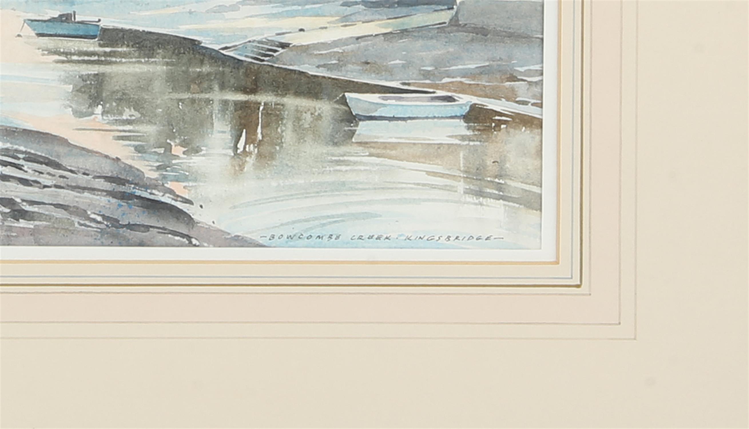 Ray Balkwill (British, b. 1948), 'Bowcombe Creek, Kingsbridge', watercolour, signed lower left, 25. - Image 3 of 4