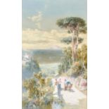 Charles Rowbotham (British, 1826-1904), 'Lerici, Bay of Spezia', watercolour, signed lower right,