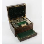 Victorian Coromandel vanity case by Halstaff and Hannaford,228 Regent Street, the interior fitted