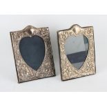 Pair of modern silver photograph frames in the Asthetic style, London 2000 19cm x 14cm