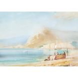 William Knox (1862-1925). Fishing Boat on the Italian Lakes. Watercolour, signed lower left.