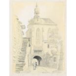 Michael Frederick Halliday (British, 1822-1869), 'Werhers Chapel, Oberwesel', pencil heightened