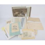 Nineteenth-century school, very large collection of mainly pencil sketches by British artists,