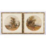 William Evans of Eton (1798-1877), pair of circular watercolour drawings depicting Windsor,