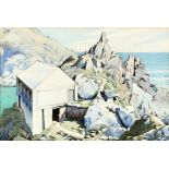 Veronica Burleigh (British, 1909-1999), 'Up Chapel, Polperro, Cornwall, watercolour,