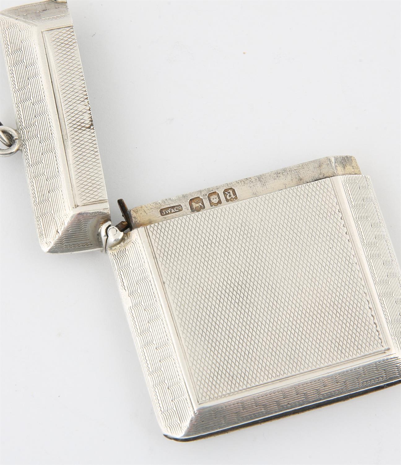 George V geometric design vesta case with engine turned finish and ...