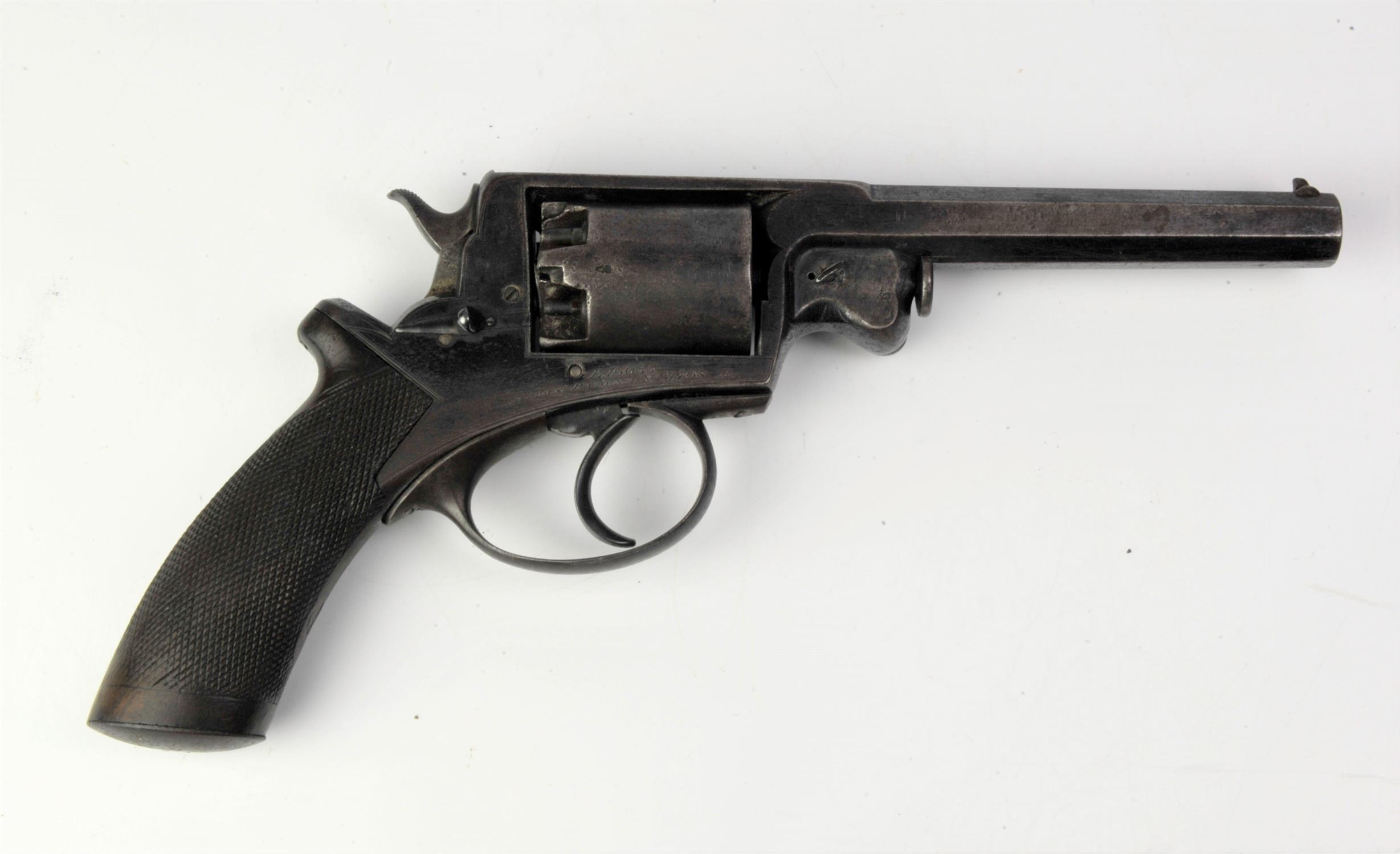 Beaumont Adams model 1854 five shot 54 bore double action percussion revolver fitted with - Image 2 of 2