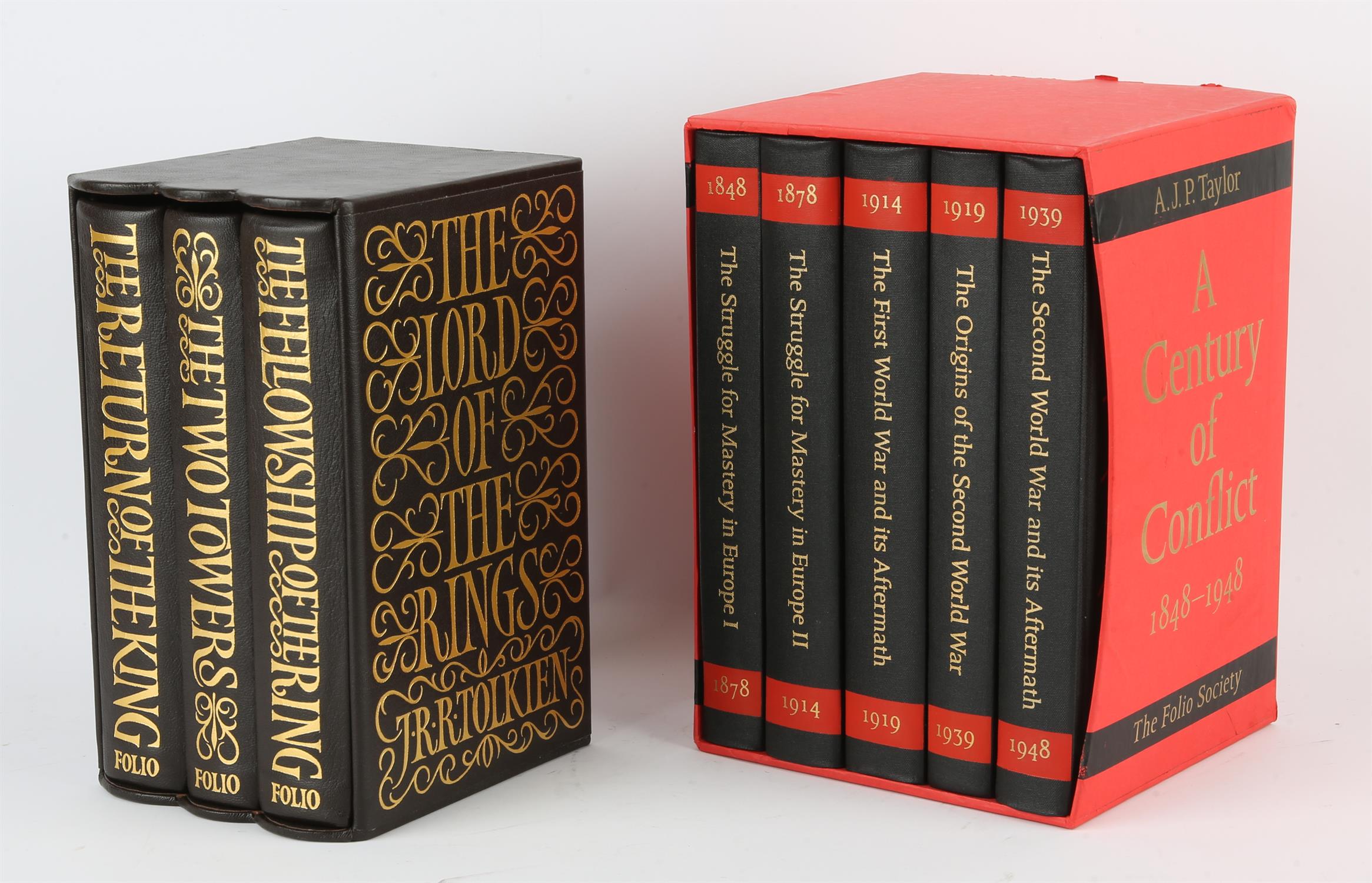Two Folio Society sets, to include: The Lord of the Rings by J. R. R. Tolkien, 3 vols.