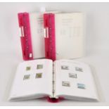 Albums(3) with pink spine, Great Britain Commemoratives 1975-2004 with Mint and Used Sets