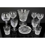 A suite of Waterford glass, Colleen pattern, to comprise twelve claret glasses, 12cm high,