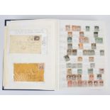 USA Stamps in Stock Book from 1851 Mint and Used including 1857 5 cent brown used, 1861-67,