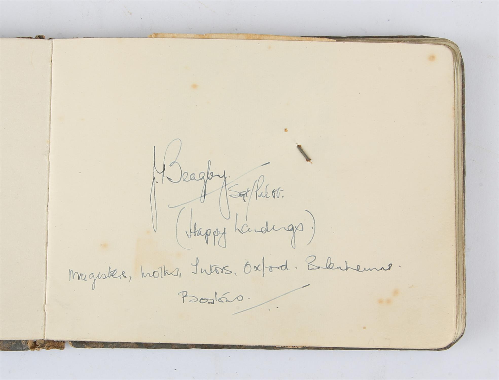 Royal Airforce: Autograph Album signed by Guy Gibson, James Edgar ‘Johnnie’ Johnson and other - Image 2 of 8
