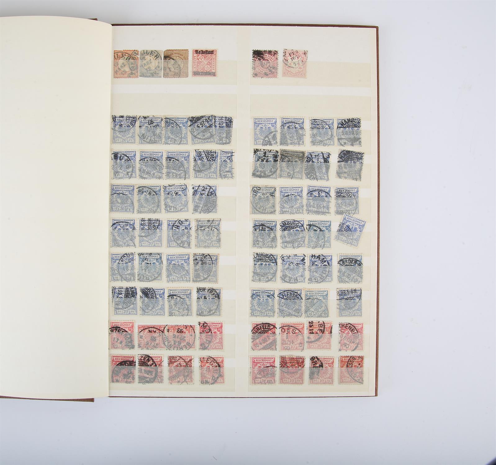 Four stock books of stamps, three English principally Penny Reds (sorted by plate number and - Image 4 of 4