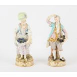 Meissen, grape picker, after Michel Victor, underglaze blue crossed swords, No. 122 F84,