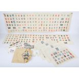 A small group of Greece Stamps, stuck to cards, 1880's - 1930, Great Britain Stamps & First Day
