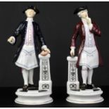 Michael Sutty, two porcelain limited edition figures of the Master and the Almoner, 43/100,