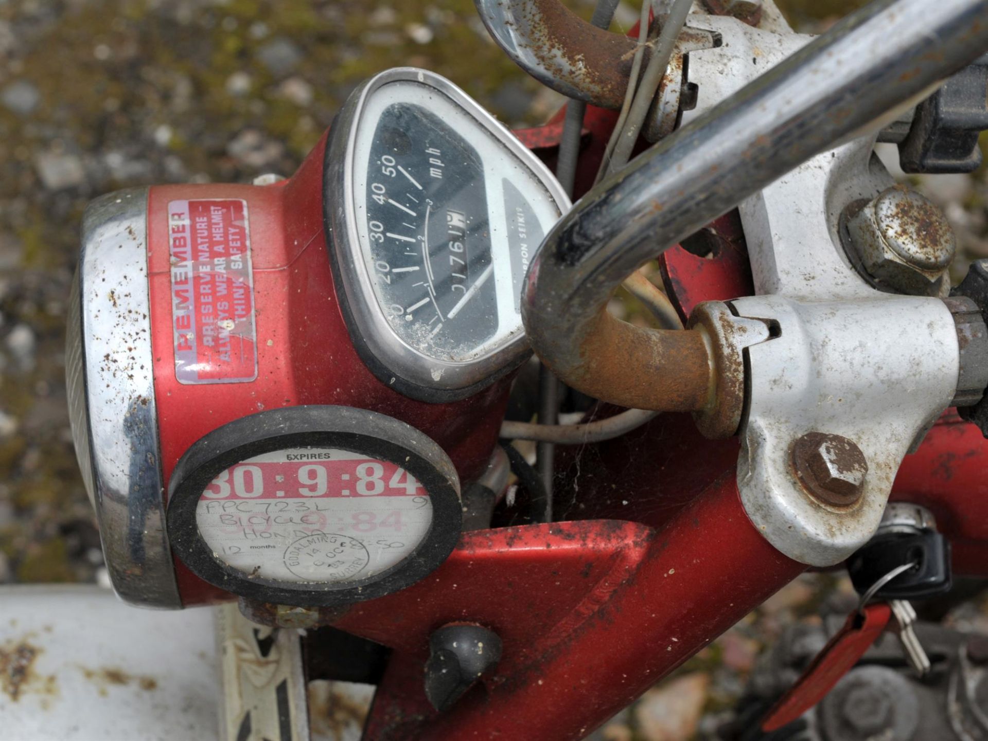 Motor Bike, Honda 70, Monkey Bike, red chassis. Registration number PPC 723L, comes with Original - Image 8 of 13