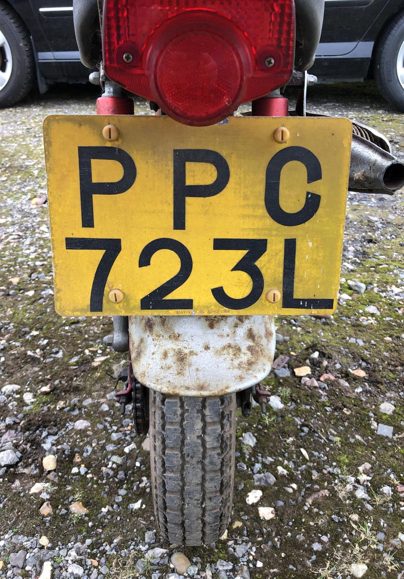 Motor Bike, Honda 70, Monkey Bike, red chassis. Registration number PPC 723L, comes with Original - Image 12 of 13