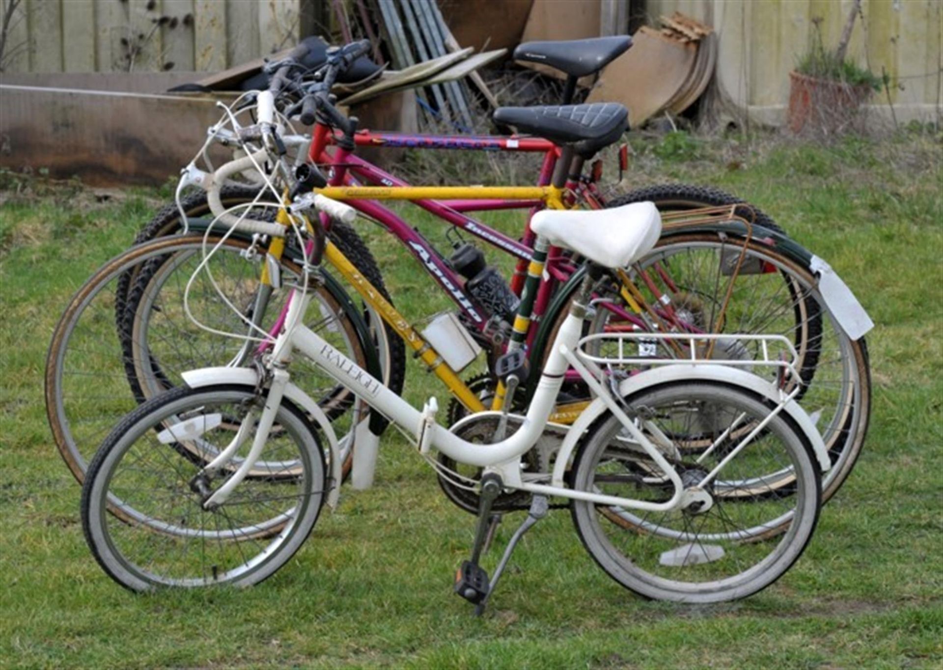 Four Bicycles to include Apollo, Raleigh white ladies cycle, Carrera Boys bike, Dawes Gents bike in - Image 5 of 5