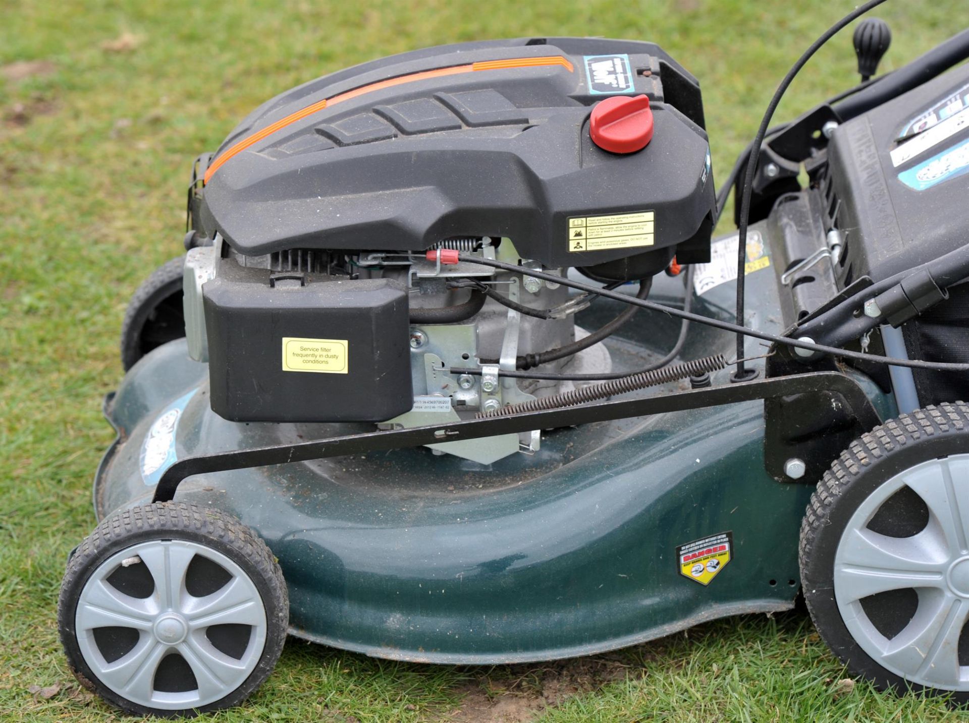 Wolf 5.5 HP Engine, two blade Lawn Racer Mower. PLEASE NOTE BUYERS PREMIUM AT THE STANDARD IN - Image 6 of 9