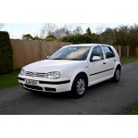 2001 VW Golf 1.6 S Auto 5-door Hatchback. Registration number AJ51 OBZ. White with black cloth