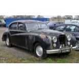 1954 black, Jaguar Mark VII 2-Axle-Rigid Body, for restoration. Registration Number 642 BMU.