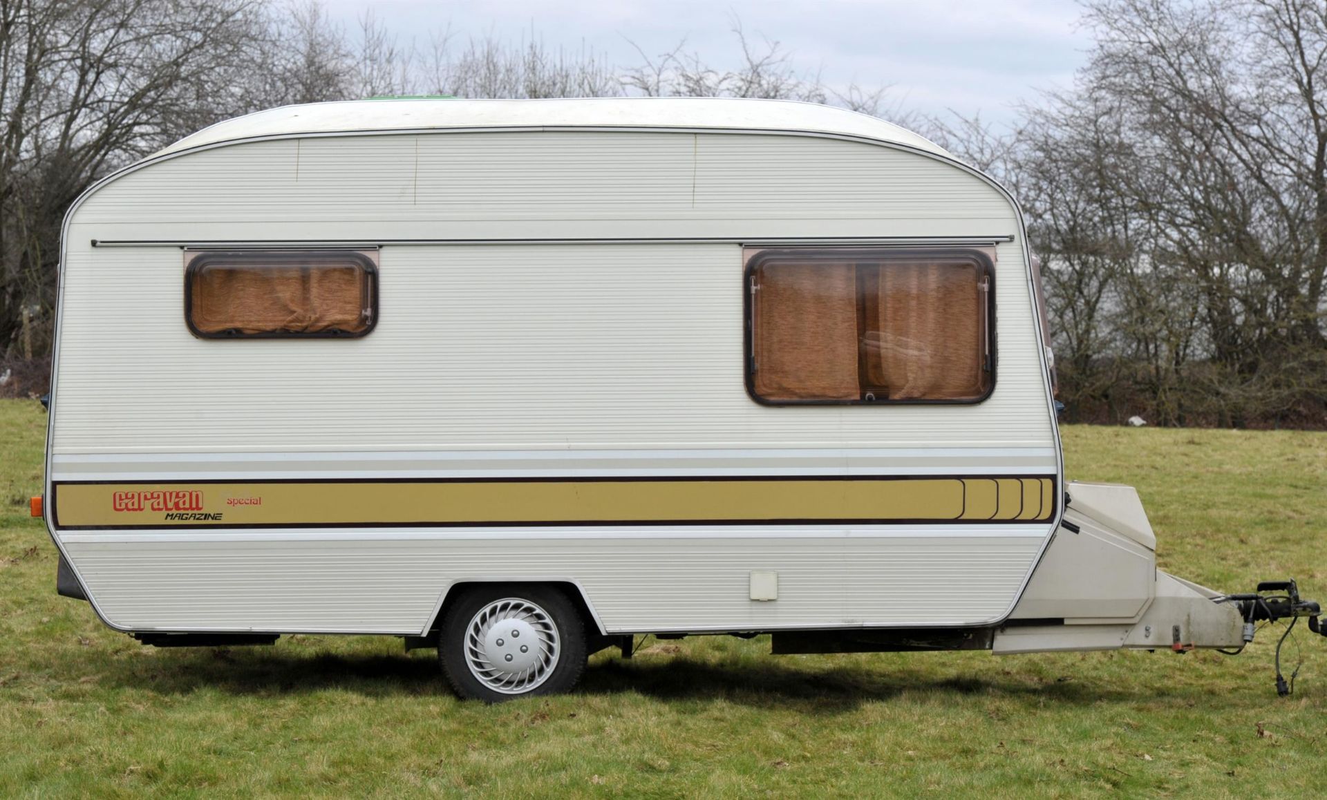 Retro 1981 CI Eccles caravan. Special 50 magazine edition model. 4 berth, double bed and twin bunk