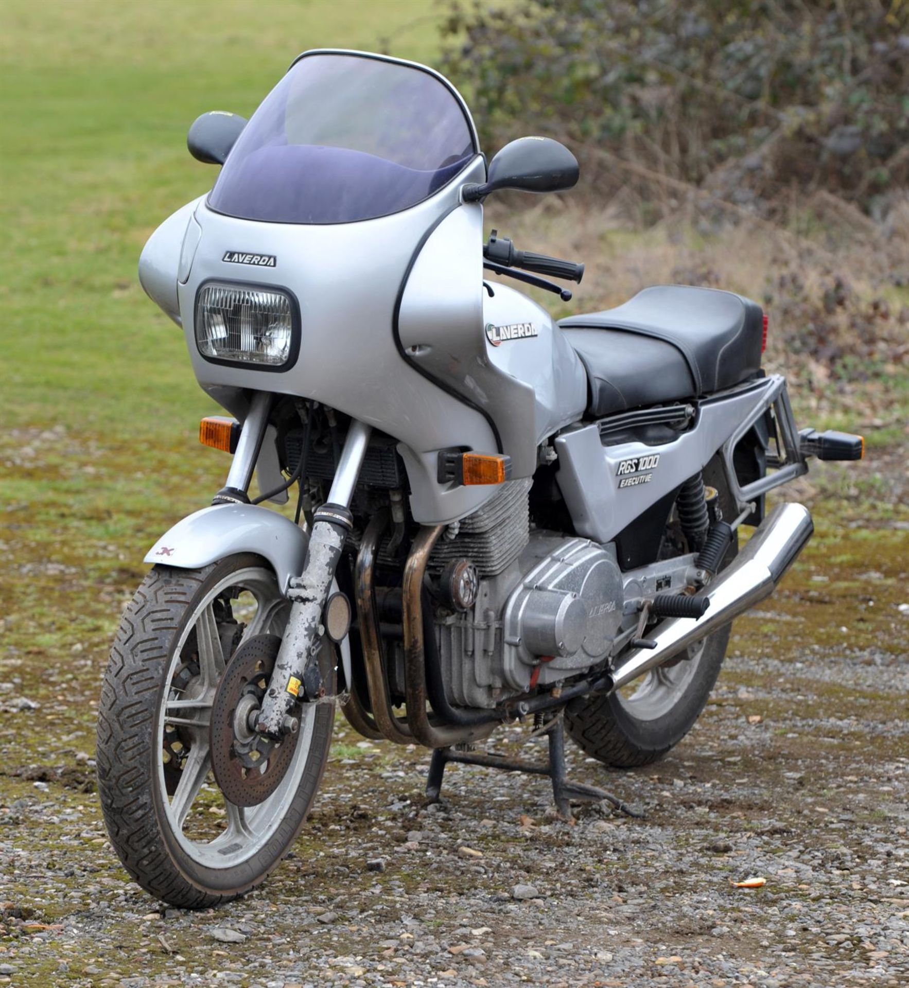 Motor Bike, Laverda RGS 1000 Executive, silver chassis, registration number D718 HPR, 1.8cc.