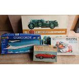 Airfix Plastic Models, 1930 Bentley Supercharged, 1: 12 scale, Revell Jaguar "E" Type 1:25 scale,