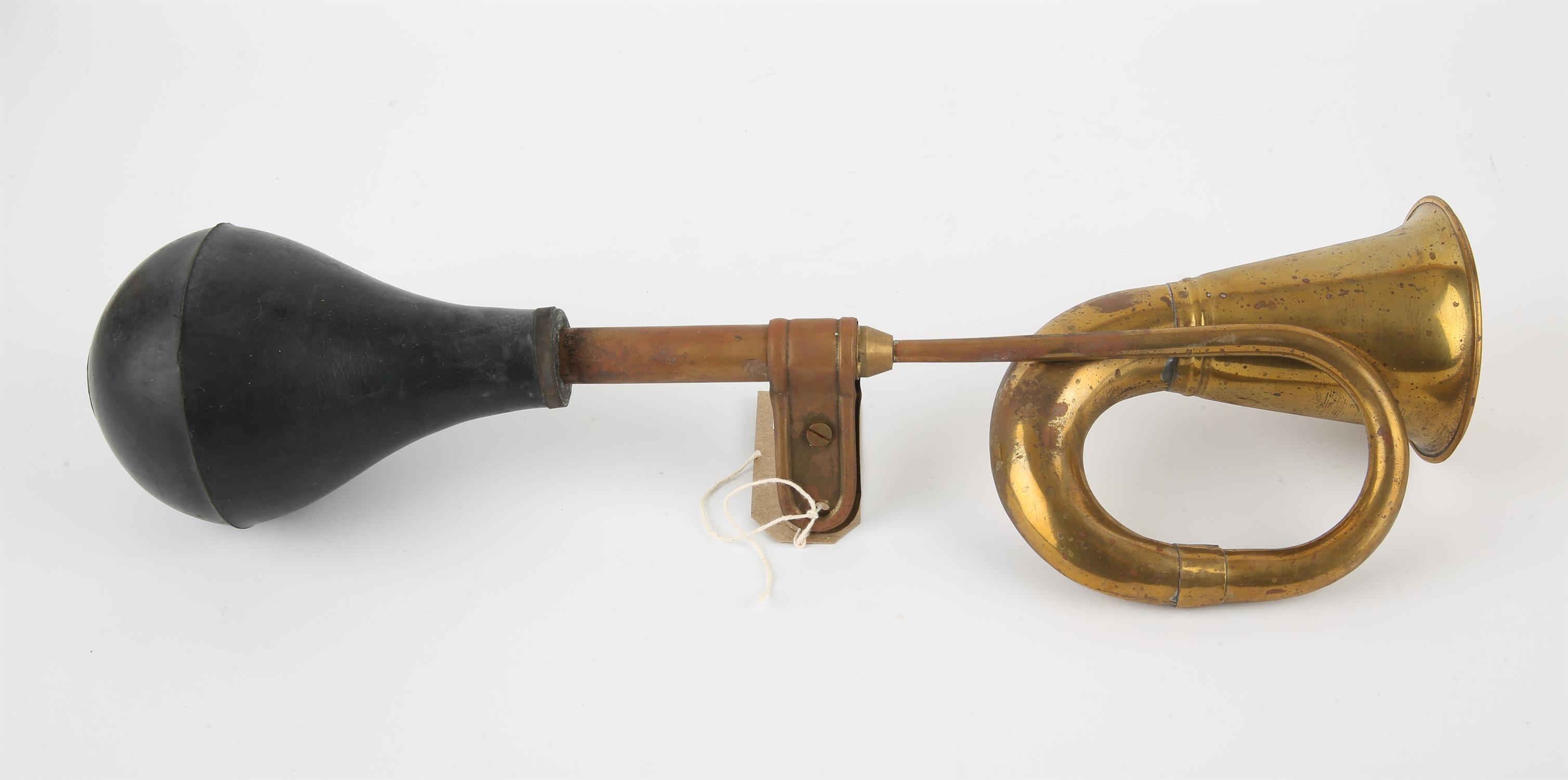 Vintage Veteran brass and rubber bulb car horn