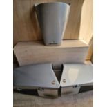 Motor Cycle Laverda silver side box covers x2 and one other Laverda cover (3).