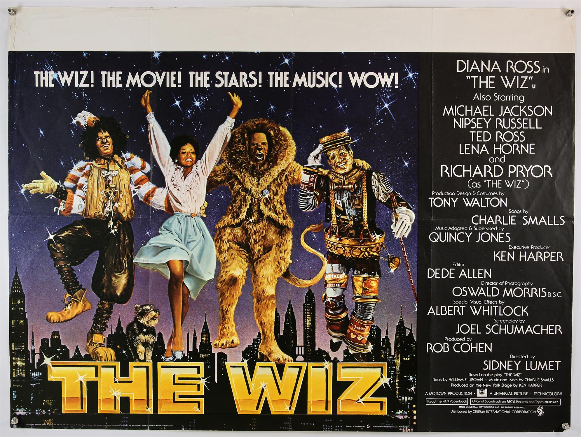 5 British Quad film posters, The Wiz, The Last Run, Gorillas in the Mist, Nickelodeon, Top Banana, - Image 2 of 2