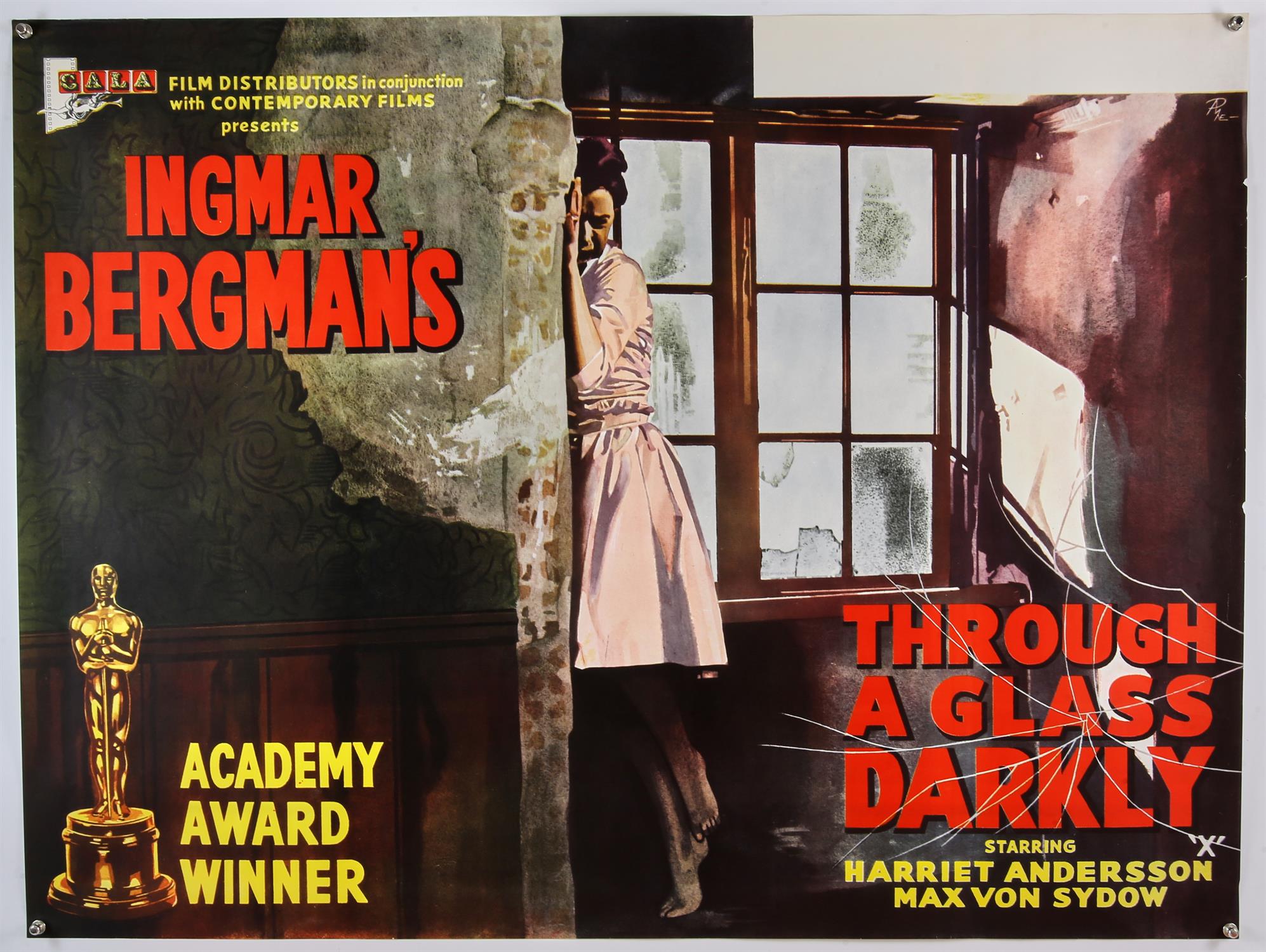 Through a Glass Darkly (1962 1st Release) British Quad film poster, Ingmar Bergman, rolled,