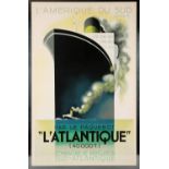 L'Atlantique' Vintage 1983 poster for the famous Ocean liner, Ocean liners like this,