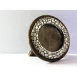 Novelty Edwardian silver snake skin or reptile skin effect photo frame by Green and Cadbury,