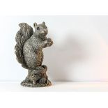 Silver covered model of a squirrel by Comyns in original box.