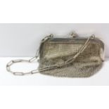 Cohen and Charles Art Deco silver mesh purse.