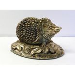 Sheffield silver covered model of a hedgehog by CS