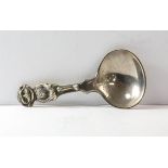 Francis Tufnell novelty silver caddy spoon of Lincoln