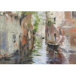 Roger Dellar (British, b. 1949), Venetian canal scene, pastel, signed lower right, 31 x 45cm,