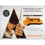 Clockwork Orange (R-2000) British Quad film poster, rolled, 30 x 40 inches.